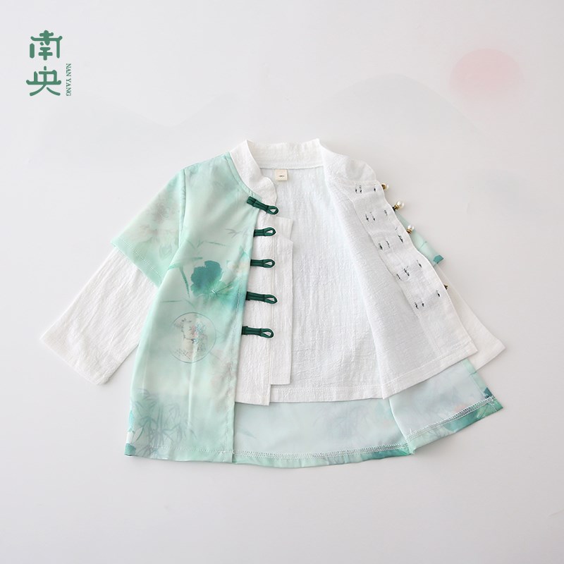 南央汉服儿童演出服国风男童唐装春秋季套装小男孩新中式古风童装