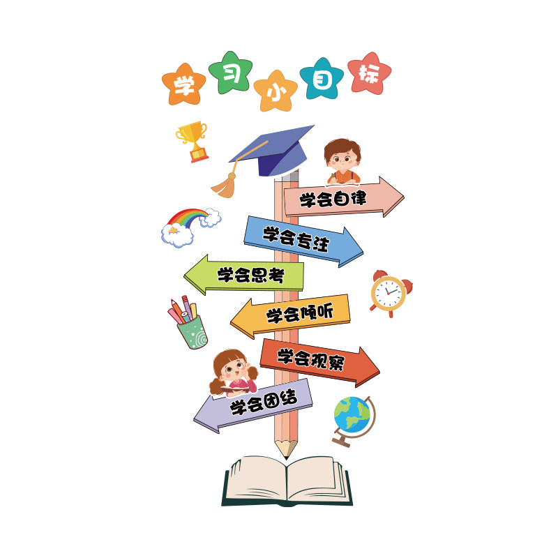 班级布置教室装饰墙面贴纸画黑板报神器氛围初中小学文化励志标语,家居饰品,文化墙贴,淘宝优惠券,粉丝福利购,淘宝优惠卷