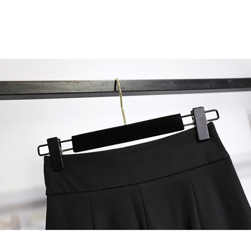 高级感黑色微喇西装裤女春装2025新款裤子显瘦高腰垂感休闲裤长裤