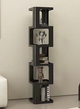 轻奢墙边小书架钢制柜OAA靠墙转角窄柜边几地柜落客厅置物架床书