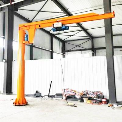 车间室内装卸用立柱式悬臂吊 电动旋转小型移动单壁吊 简易旋臂吊