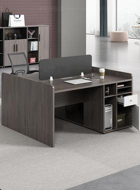 职员办公桌椅组合简座约现代2/4/6/位UUT员工财室务电脑卡屏8风桌