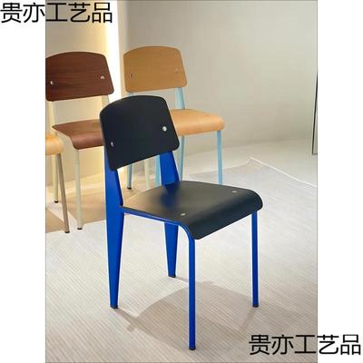 复古餐椅标准设师实NKY木椅约子家用靠背学生书桌计椅简餐椅桌椅