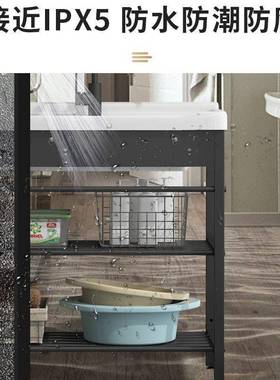 落台台地式洗衣槽不锈钢支PLX架脸盆阳洗衣池体台盆一洗手带搓板