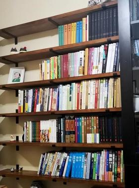 隔墙上OYH置物架实木板墙壁书架复古字搁墙架客厅厨房壁板挂一收