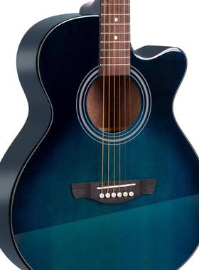 4u0寸亮光民NDB谣他云杉吉沙比利gitar蓝色木他无标A桶吉原声乐器