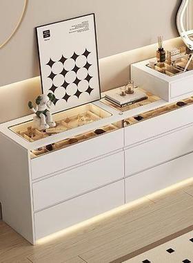 现代家居梳妆式台意实柜木梳斗妆台柜一体梳妆台VLJ卧室收纳智能