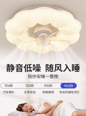 2025款餐云朵风扇现代38816简约智能一体卧室吸顶灯奶油风灯厅灯客新厅