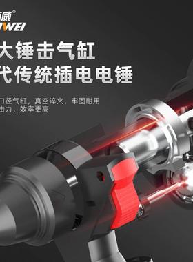 无电工动具双用电锤冲击钻锂电电锤61274镐电钻三合刷一工具套电装