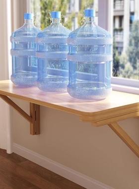 厂家墙上隔置物架板折叠桌实木厅一字板壁挂墙面客JPO层板书桌床