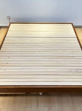 物无头CBM全实木带床现代简约储榻榻米内嵌纯床实木收纳双人床