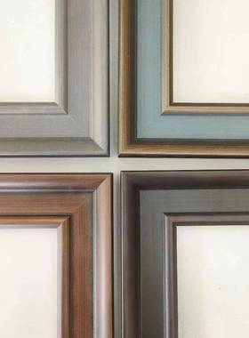 S3329国-96CLR003松木实木线条画画框艺术画装裱边框条十字绣木框