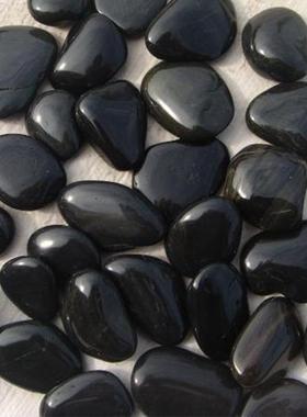 精南京雨花石品抛光天然鹅卵石铺FDG黑道路园林景观造景精色品黑