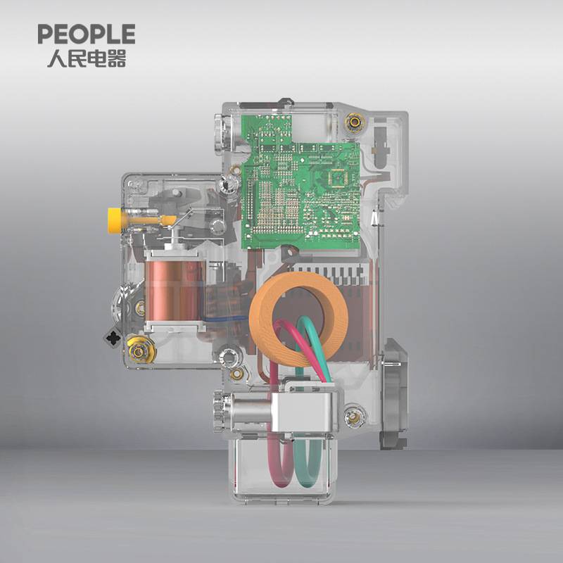 中国人民电器RDB5TLE-60 C63 3P透明外壳剩余电流动作小型断路器