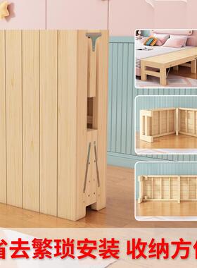 加INV加宽木接折叠床延边实经济拼型床铺床拼床无缝大人用床边板