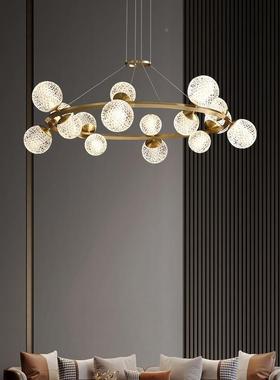 全铜轻约奢客现代简房间大气水晶灯53077吊灯2025年新厅款全屋灯具套餐