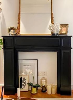 花美式复古欧式壁炉饰柜装村饰壁炉架乡民宿装HNG法式客厅玄关摄