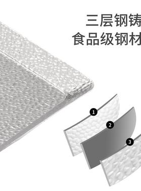 炉日式烧不烤保温炉长形商VEQ用酒精炉粘三层钢酒精热串加方热烤