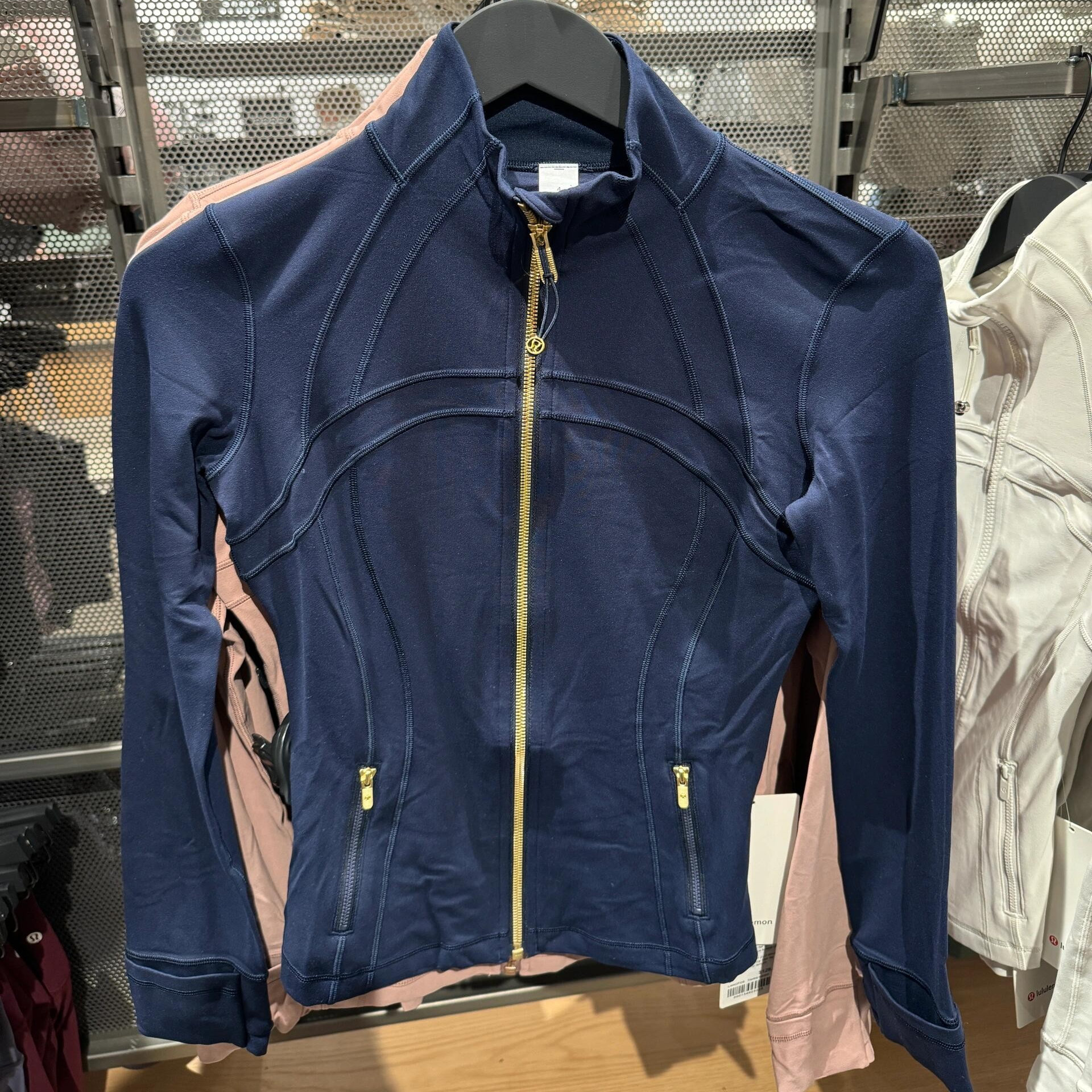 代购lululemon/露露乐蒙define修身立领长款运动瑜伽外套夹克女