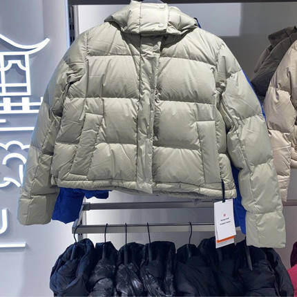 lululemon露露乐蒙Wunder Pull四格泡芙鹅绒保暖短款连帽羽绒服女