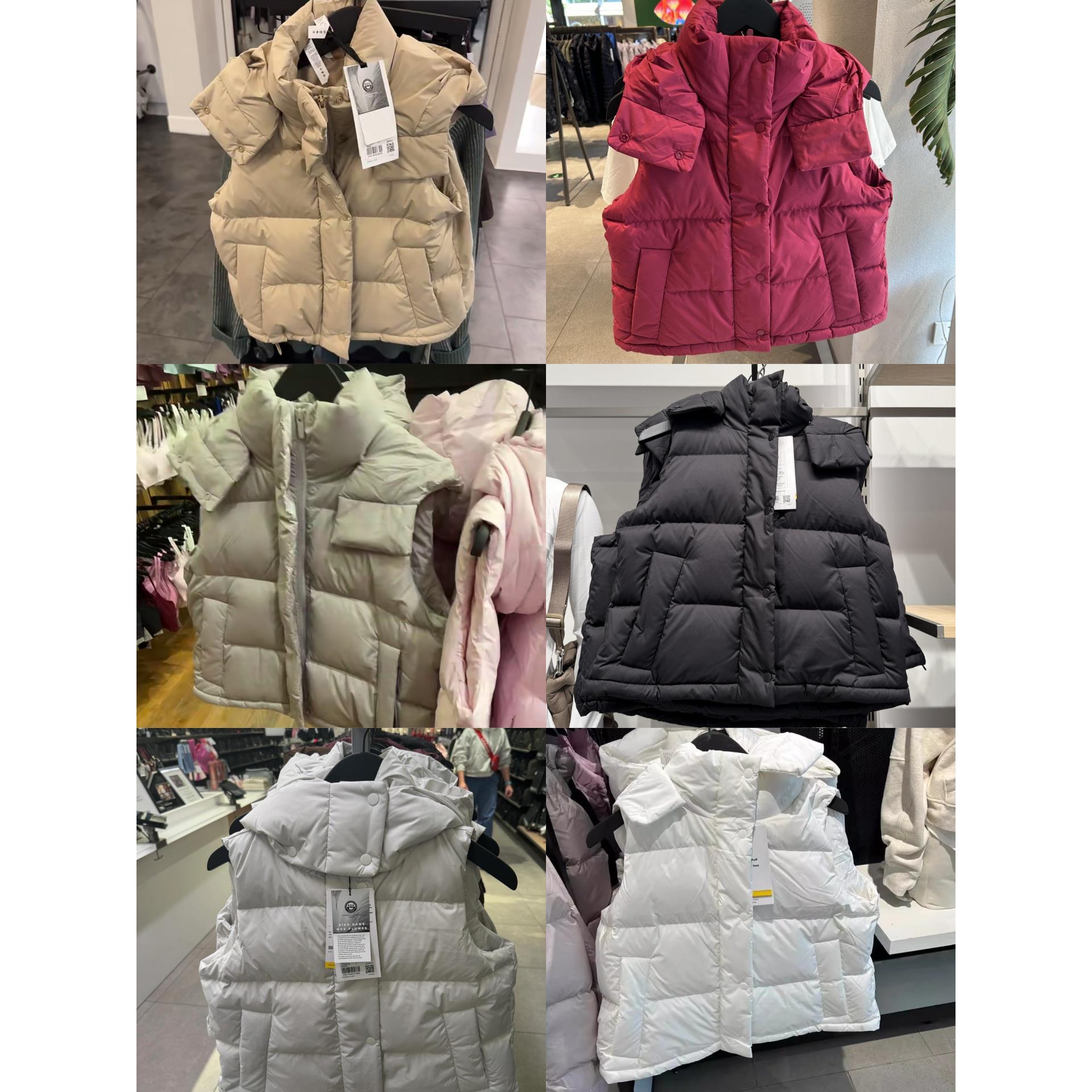 代购lululemon/露露乐蒙Wunder Pull女士四格泡芙鹅绒马甲羽绒服