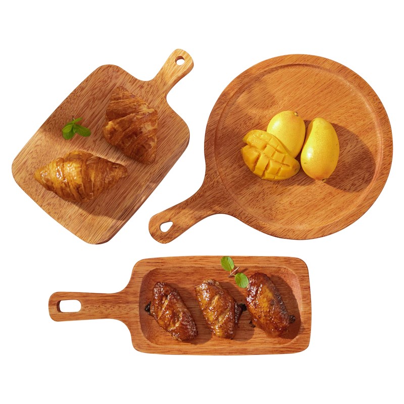 木质披萨盘托盘底托实木比萨饼盘子西餐810寸pizz盘牛排木板托