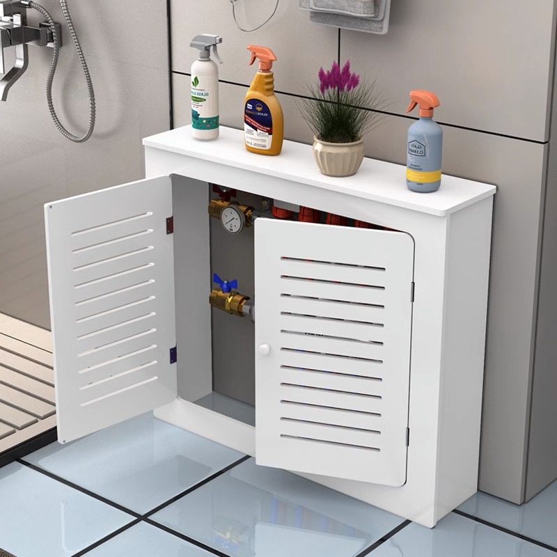 地暖分水器遮挡罩空调下水管道暖气片水表箱盖板燃气管道遮挡装饰