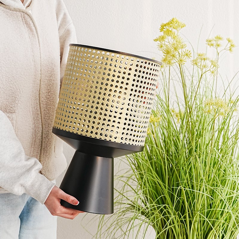 创意仿藤编铁艺花架室内客厅假绿植落地盆栽装饰花盆造景软装摆件