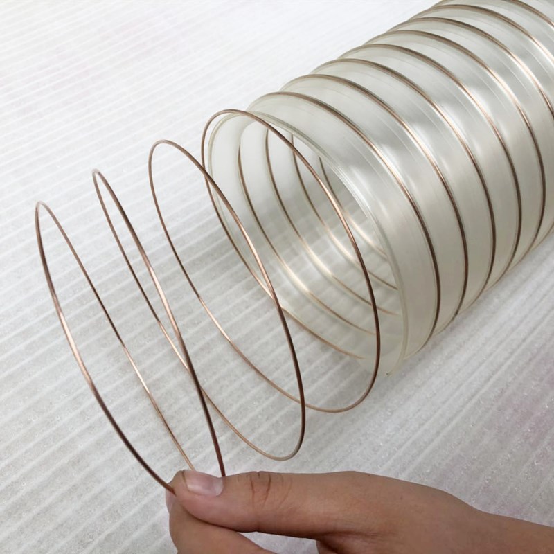 耐高压镀铜钢丝木工吸尘软管可伸缩雕刻机工业风管除尘管