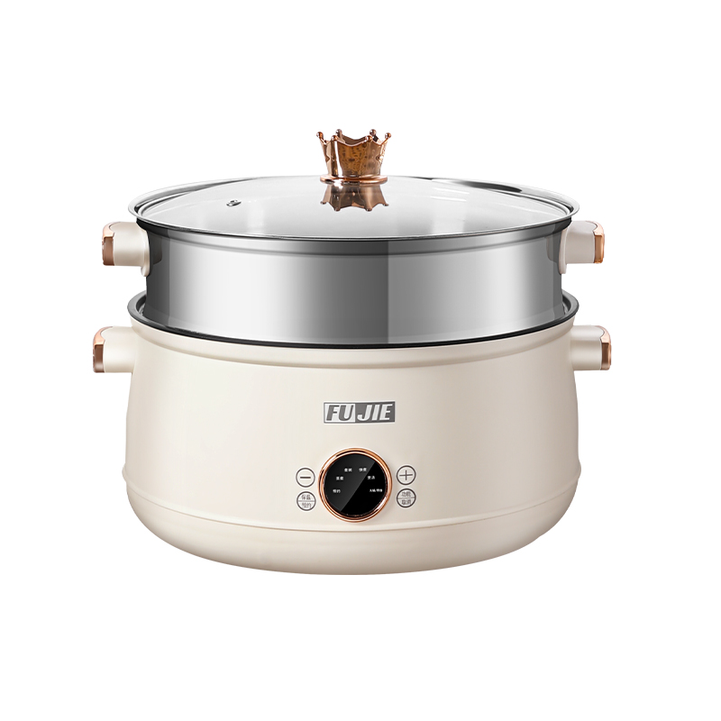 智能预约大功率家用电煮锅多功能上蒸煮煎炒锅大容量人火锅保温