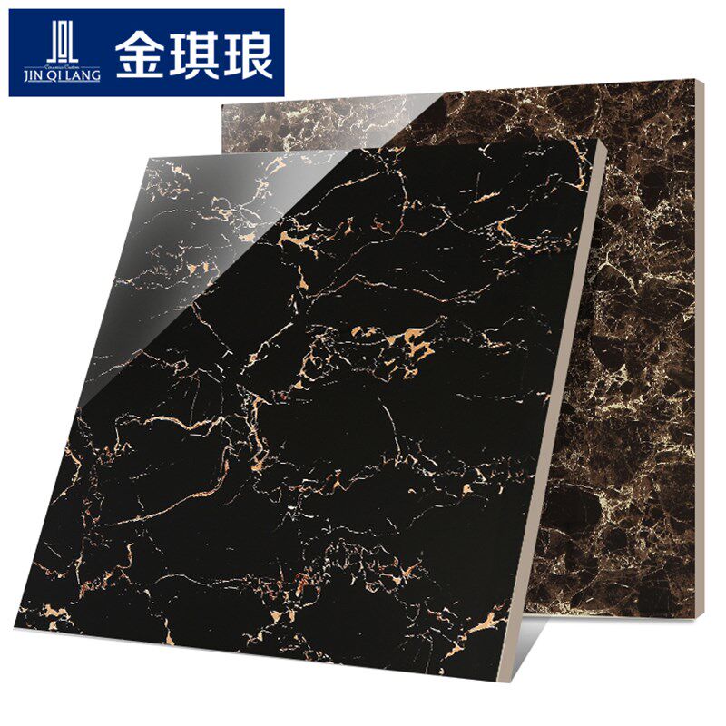 客厅地砖黑金花瓷砖600x900800x800全抛釉防滑地板砖过门石门槛石
