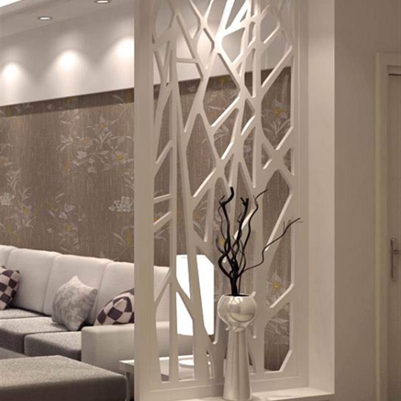 定制密度板镂空雕花奥松西安北实木格电视背景墙玄关隔断吊顶屏风