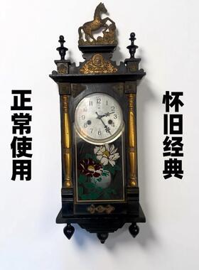 老钟表马头钟马头挂钟80年代老物件民俗怀旧收藏彷古装饰装修摆件