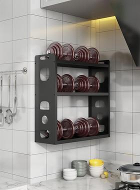 厨房家用物架油醋AIP盐酱料调料架壁挂免打孔落地佐多层置收纳