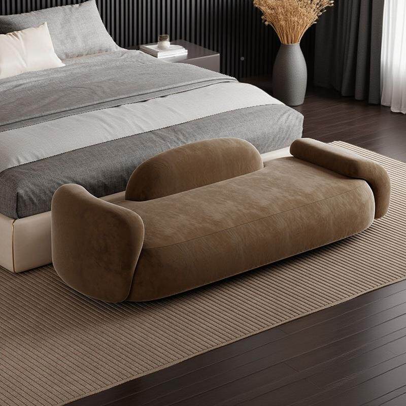 高端奶油风床尾凳布796服绒店装衣间帽放衣床前凳卧室长条沙发凳