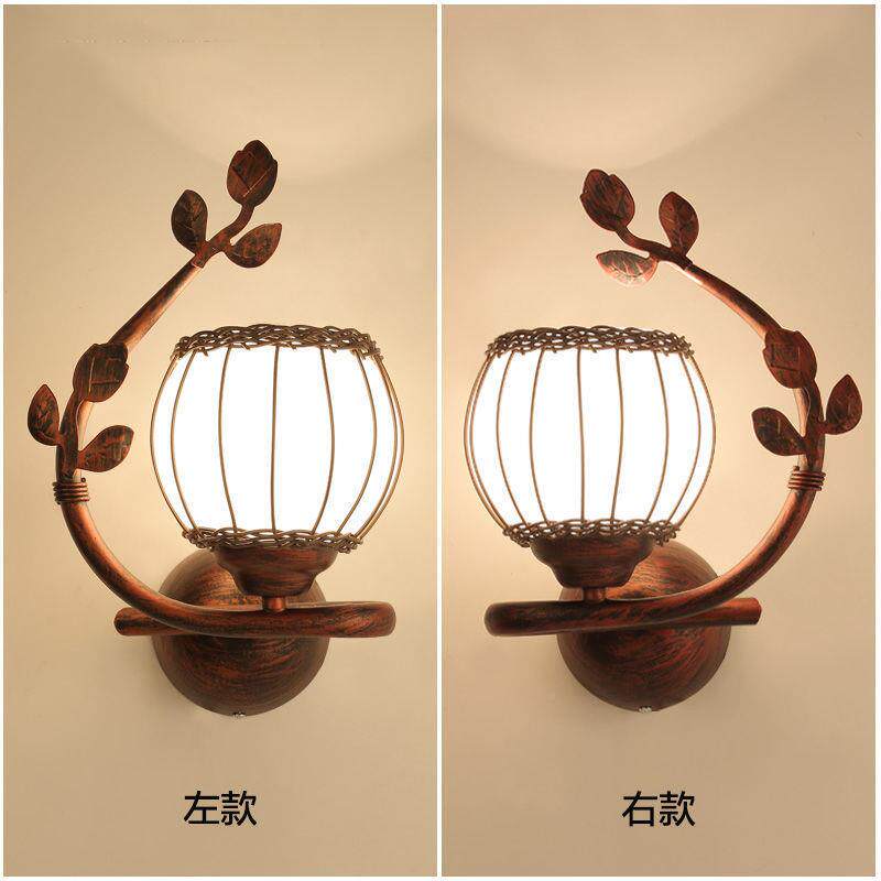 RTS新款卧室复古壁灯新中式仿古客厅房间壁古灯典墙法式主卧头床