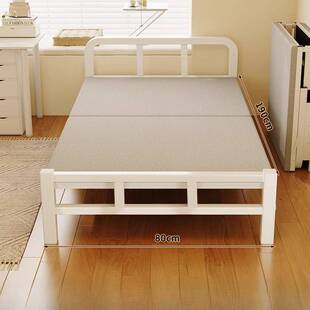 单人床家用折叠床出租房小床卧室加床一米二简易床成人1米5双直销