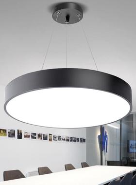 蓝黑色空心圆E形办公灯VRH商城超吊线异型灯光LD工程照明现市代环