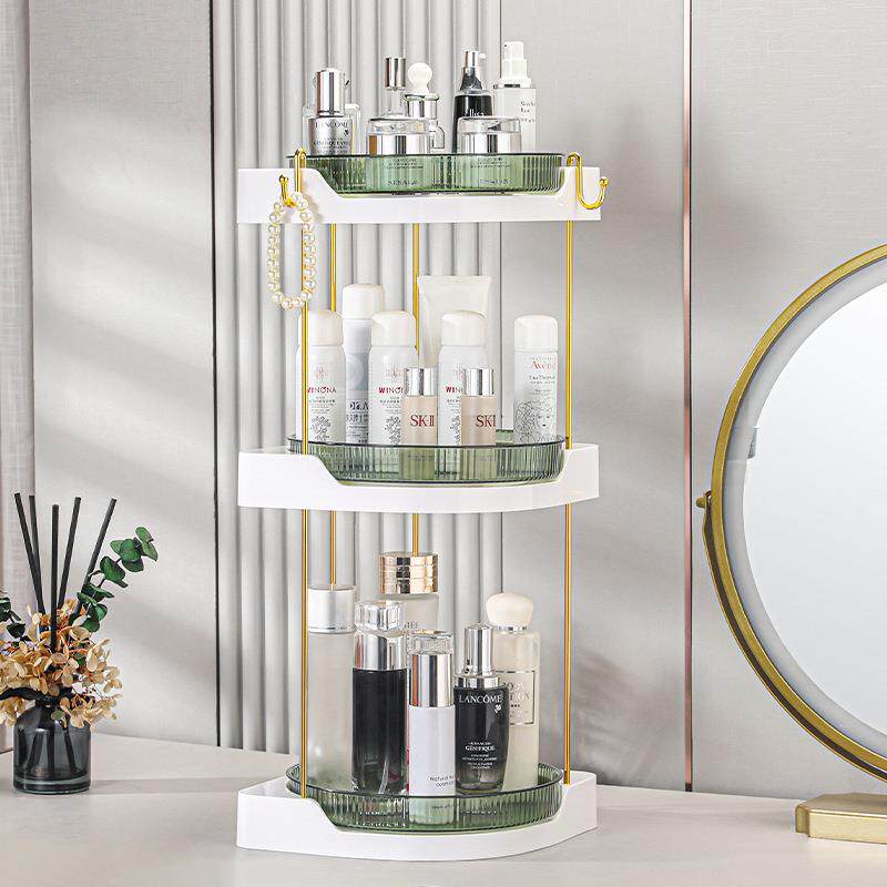 三层架台面理收纳架厨房调料旋转RAX置物架桌面整调味品盘转储物3