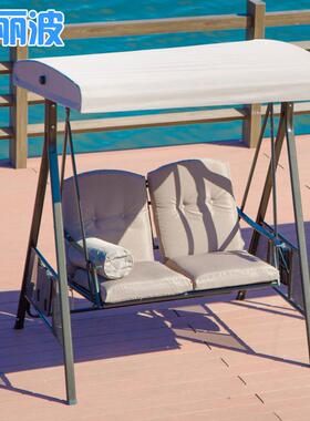院双庭人台休闲椅户吊椅室内阳台三人摇ZRF椅露外成人铁艺平躺秋