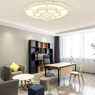 全光谱灯ZOL客厅水晶吸灯卧室现代简大气新顶款 约家用超亮LED灯