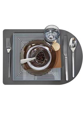 现代房简约软装西ZFO餐盘装饰摆台样板餐桌摆设餐装具套餐摆件盘