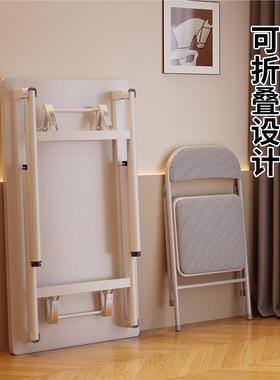 组折叠桌子家用简工作台易电脑桌卧室边YSQ书桌出租屋桌椅合办床