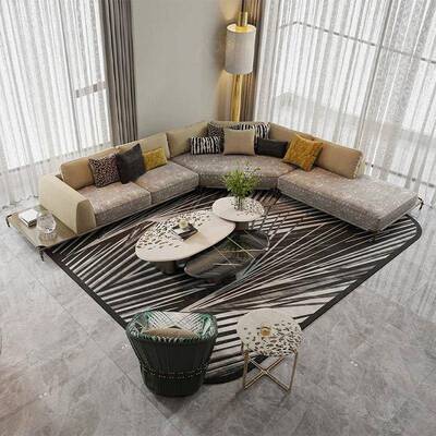 robertocavalli146卡意式极简转角沙发沃利客厅大平层红沙发网沙