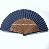 扇子 素雅蓝色工艺扇 卡通扇 5款 男士 折扇 厚棉布遮光扇 扇 可选