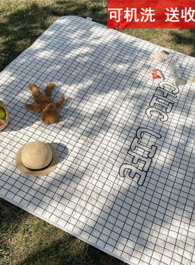 牛津布加厚防水野餐垫可机洗折叠防潮宝宝爬行垫春游垫子沙滩垫