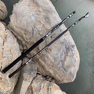 竞技碳素短节抄网杆 支架飞抄杆支架杆鲤鱼抄规格80CM变1.4米两节