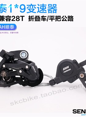 SENSAH顺泰1X9速9速折叠车平把公路链条飞轮单盘MX9变速器小套件