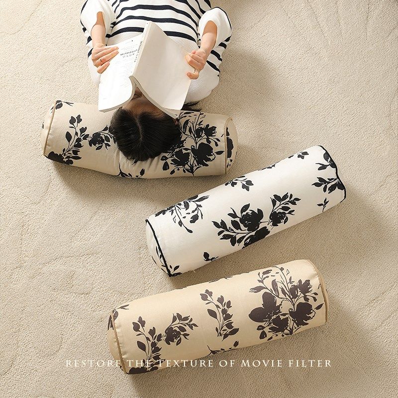 长条枕抱枕沙发客厅高级感中式头枕飘窗靠垫靠枕装饰抱枕套可拆洗