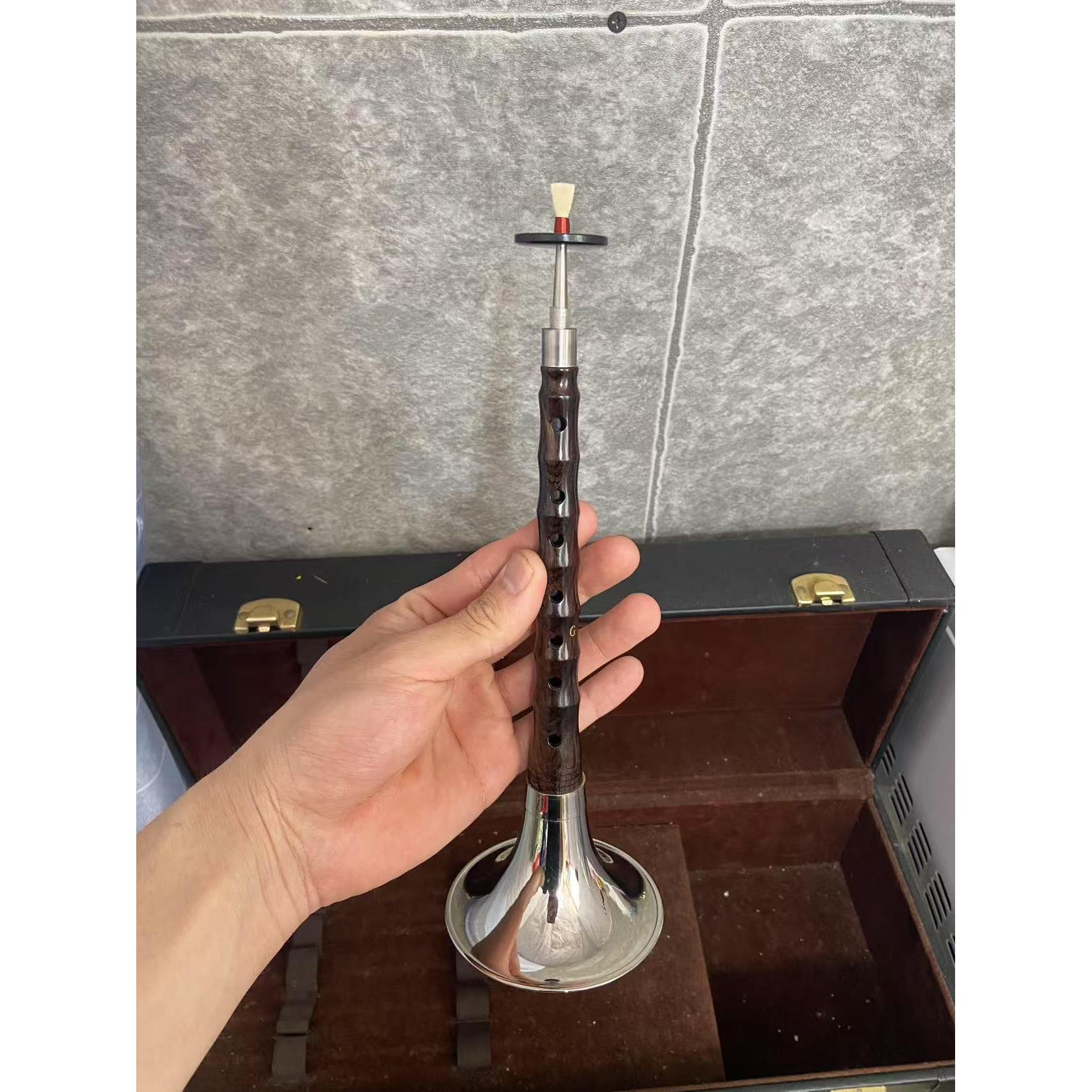 黑檀木高音小G调唢呐 精品黑檀木唢呐 小G调唢呐 高音专业唢呐
